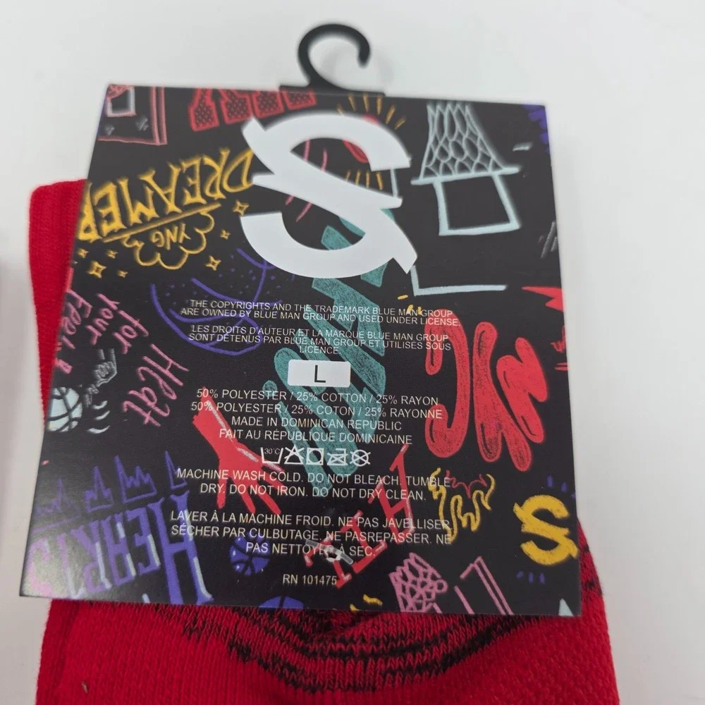 Strideline Overtime Elite Jelly Fam Red Basketball Socks Lot 2 Crew Mid L NWT